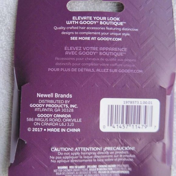 2 Goody Boutique Textured Metal Hair Barrettes Secure Back Clips Stay Tight Gold - Picture 15 of 15